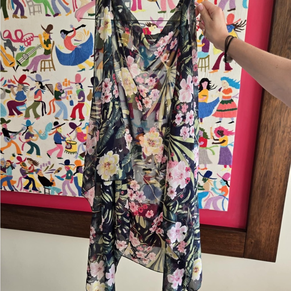 Floral Sheer Sleeveless Top